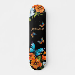 Cool Girly Bloemen Vlinder Schaats Deck Persoonlijk Skateboard
