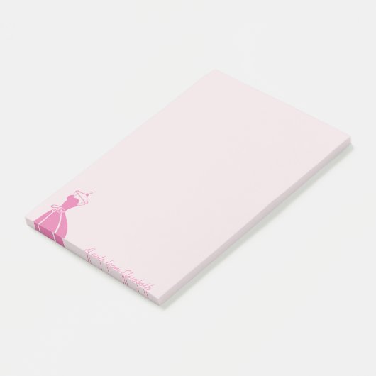 Cool Girly Dress - Persoonlijk Post-it® Notes (Schuin)