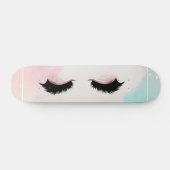 Cool Girly Faux Lashes Persoonlijk Skateboard (Horizontaal)