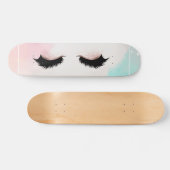 Cool Girly Faux Lashes Persoonlijk Skateboard (Horizontaal)