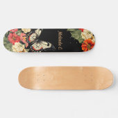 Cool Girly Floral Butterfly Wide Schaats Deck Persoonlijk Skateboard (Horizontaal)