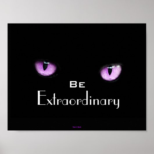 Cool Girly Motivatie Inspirerend Eyes of Cat Poster (Voorkant)