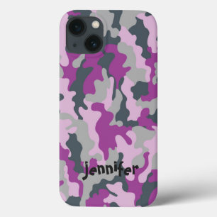 Cool Girly Pink Camo Camouflage Name Persoonlijk Case-Mate iPhone Case