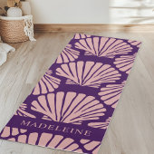 Cool Girly Tropical Seashells Custom Yogamat
