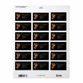 Cool Gitaar 50e Verjaardagsfeestje Retouradres Etiket (Full Sheet)