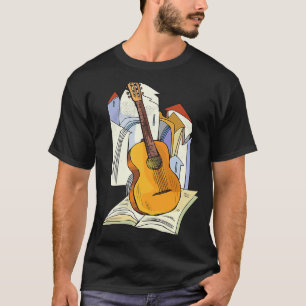 Cool Gitaar Muziekinstrumenten Gitarist Mannen Vro T-shirt