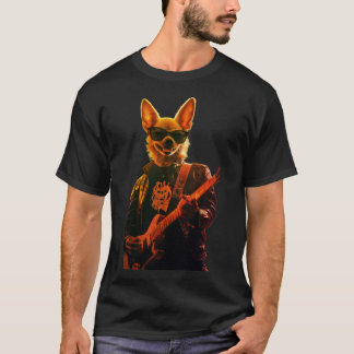 Cool Gitarist Chihuahua Rock T-Shirt