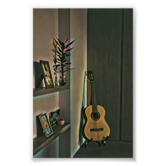 Cool gitarist gift foto afdruk (Voorkant)