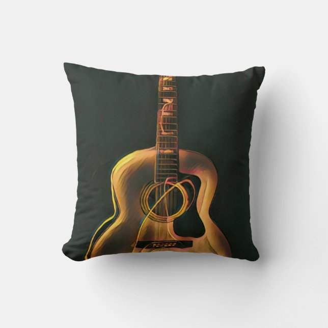 Cool gitarist gift kussen (Voorkant)