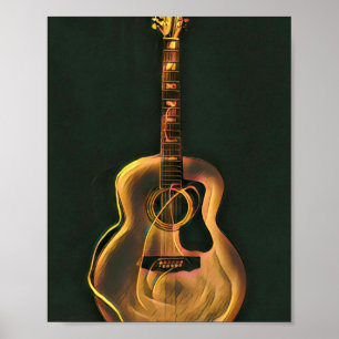 Cool gitarist gift poster