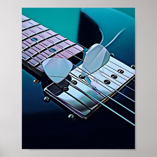Cool gitarist gift poster (Voorkant)