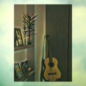 Cool gitarist gift raamsticker (Vel 3)