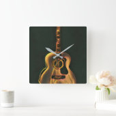 Cool gitarist gift vierkante klok (Huis)