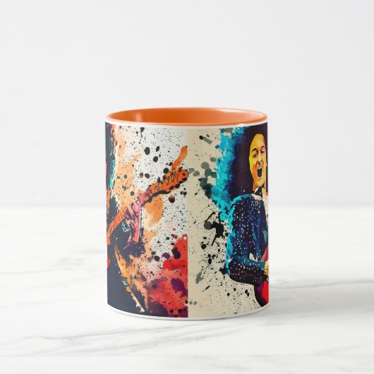 Cool gitarist rock mok (Midden)