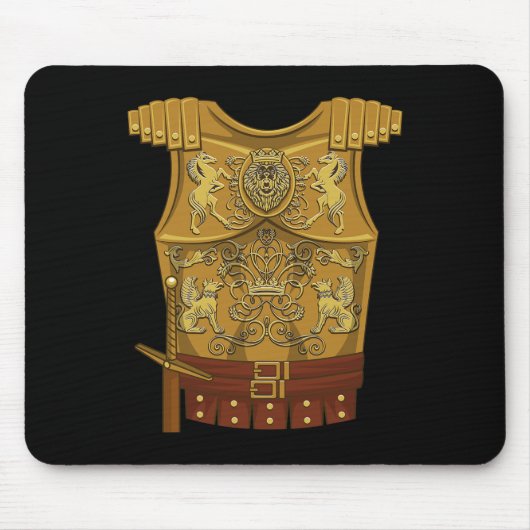 Cool Gladiator Halloween Combat Costume Fighter Gi Muismat (Voorkant)