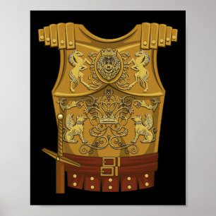 Cool Gladiator Halloween Combat Costume Fighter Gi Poster