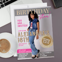 Cool Glam 16th Birthday Magazine Cover News Photo Kaart