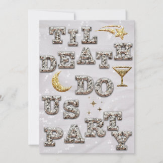 Cool Glam Glitter Metallic Disco Vrijgezellenfeest Kaart