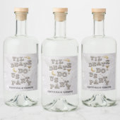 Cool Glam Glitter Tequila Disco Bachelorette Likeurfles Etiket (Flessen)