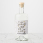 Cool Glam Glitter Tequila Disco Bachelorette Likeurfles Etiket (Voorkant)