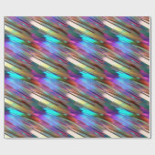 Cool glanzend kleurrijk chroom blauw groen goud pa cadeaupapier (Vlak)