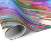 Cool glanzend kleurrijk chroom blauw groen goud pa cadeaupapier (Rol Hoek)