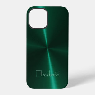 Cool glanzend radiaal stalen metaal iPhone 12 pro hoesje