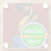 COOL! Glazen vierkant Onderzetter - Custom Glazen Onderzetter (Achterkant)