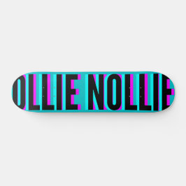 Cool Glitch Aqua Blue Ollie Nollie Skateboard Deck