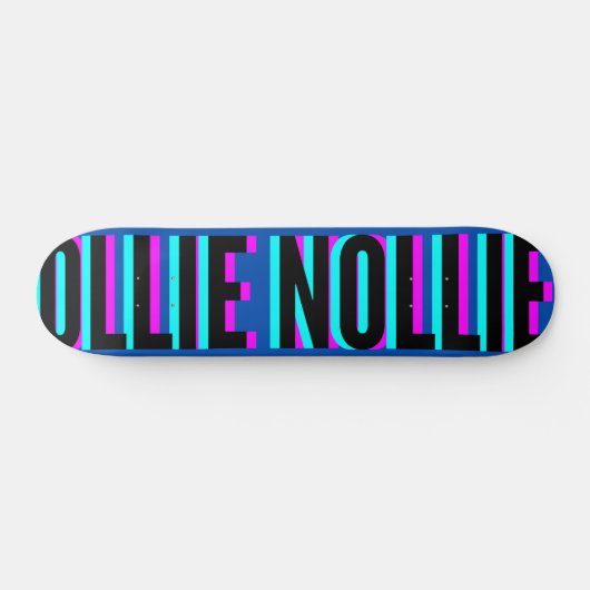 Cool Glitch Blue Ollie Nollie Skateboard Deck (Horizontaal)