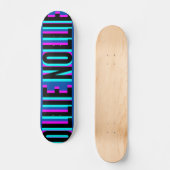 Cool Glitch Blue Ollie Nollie Skateboard Deck (Voorkant)