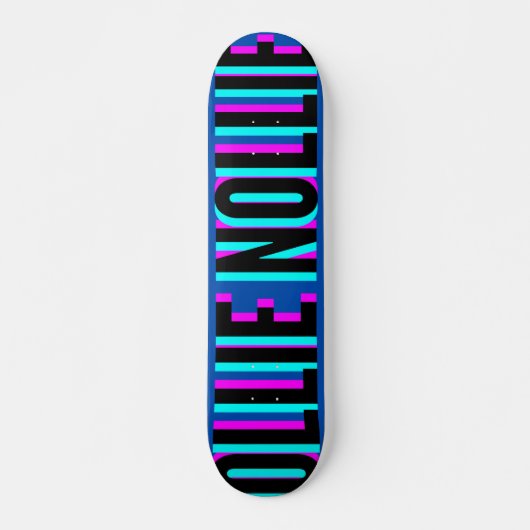 Cool Glitch Blue Ollie Nollie Skateboard Deck (Voorkant)
