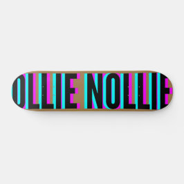 Cool Glitch Brown Ollie Nollie Skateboard Deck