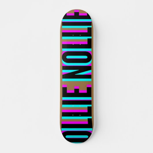 Cool Glitch Brown Ollie Nollie Skateboard Deck (Voorkant)