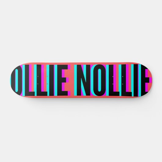 Cool Glitch Coral Ollie Nollie Skateboard Deck (Horizontaal)