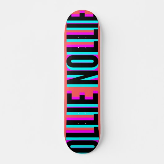Cool Glitch Coral Ollie Nollie Skateboard Deck (Voorkant)