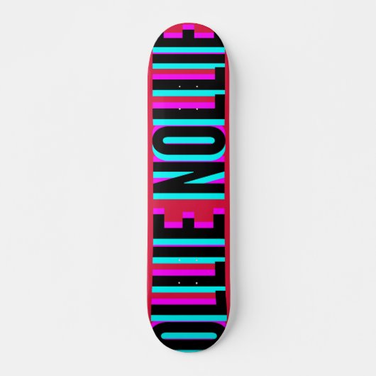 Cool Glitch Crimson Ollie Nollie Skateboard Deck (Voorkant)