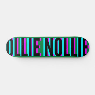 Cool Glitch Green Ollie Nollie Skateboard Deck