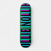 Cool Glitch Green Ollie Nollie Skateboard Deck (Voorkant)