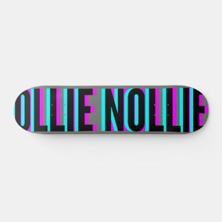 Cool Glitch Grey Ollie Nollie Skateboard Deck
