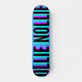 Cool Glitch Light Blue Ollie Nollie Skateboard (Voorkant)