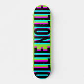 Cool Glitch Light Green Ollie Nollie Skateboard (Voorkant)