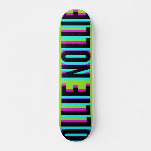 Cool Glitch Light Green Ollie Nollie Skateboard (Voorkant)