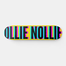 Cool Glitch Light Yellow Ollie Nollie Skateboard