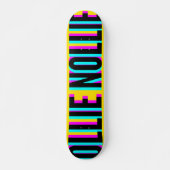Cool Glitch Light Yellow Ollie Nollie Skateboard (Voorkant)