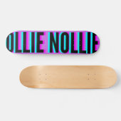 Cool Glitch Magenta Ollie Nollie Skateboard Deck (Horizontaal)