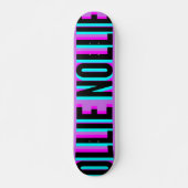 Cool Glitch Magenta Ollie Nollie Skateboard Deck (Voorkant)