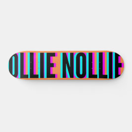 Cool Glitch Oranje Ollie Nollie Skateboard Deck