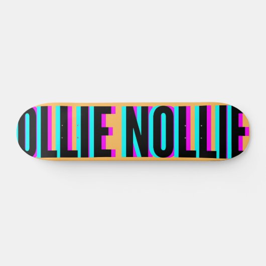 Cool Glitch Peach Ollie Nollie Skateboard Deck (Horizontaal)