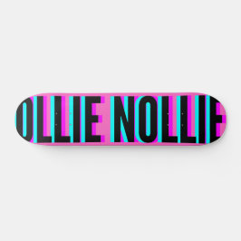 Cool Glitch Pink Ollie Nollie Skateboard Deck